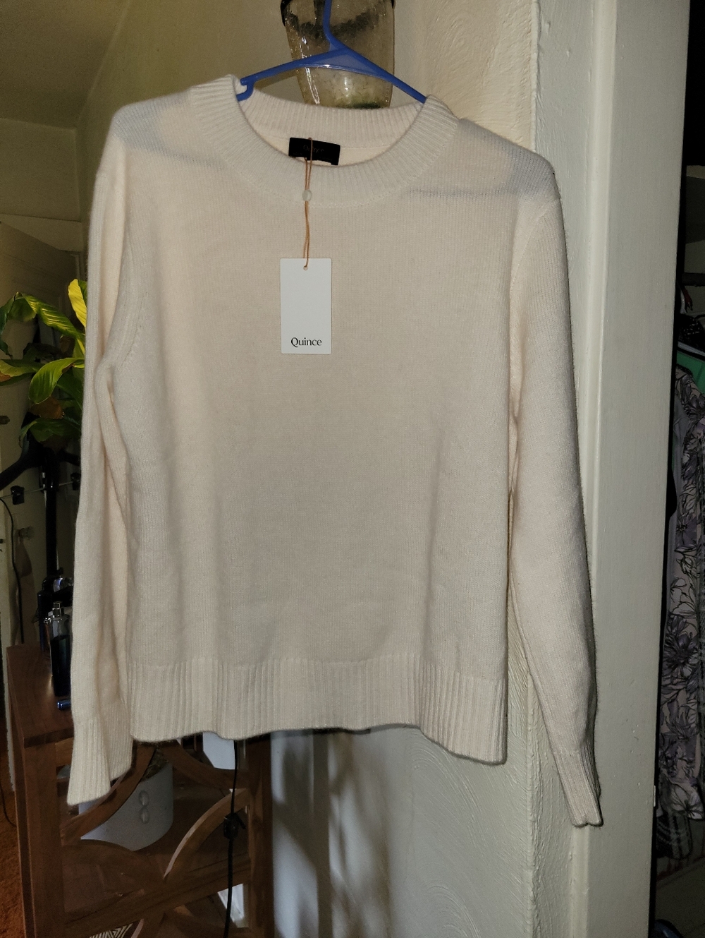 QUINCE 100% Cashmere Sweater Cream S